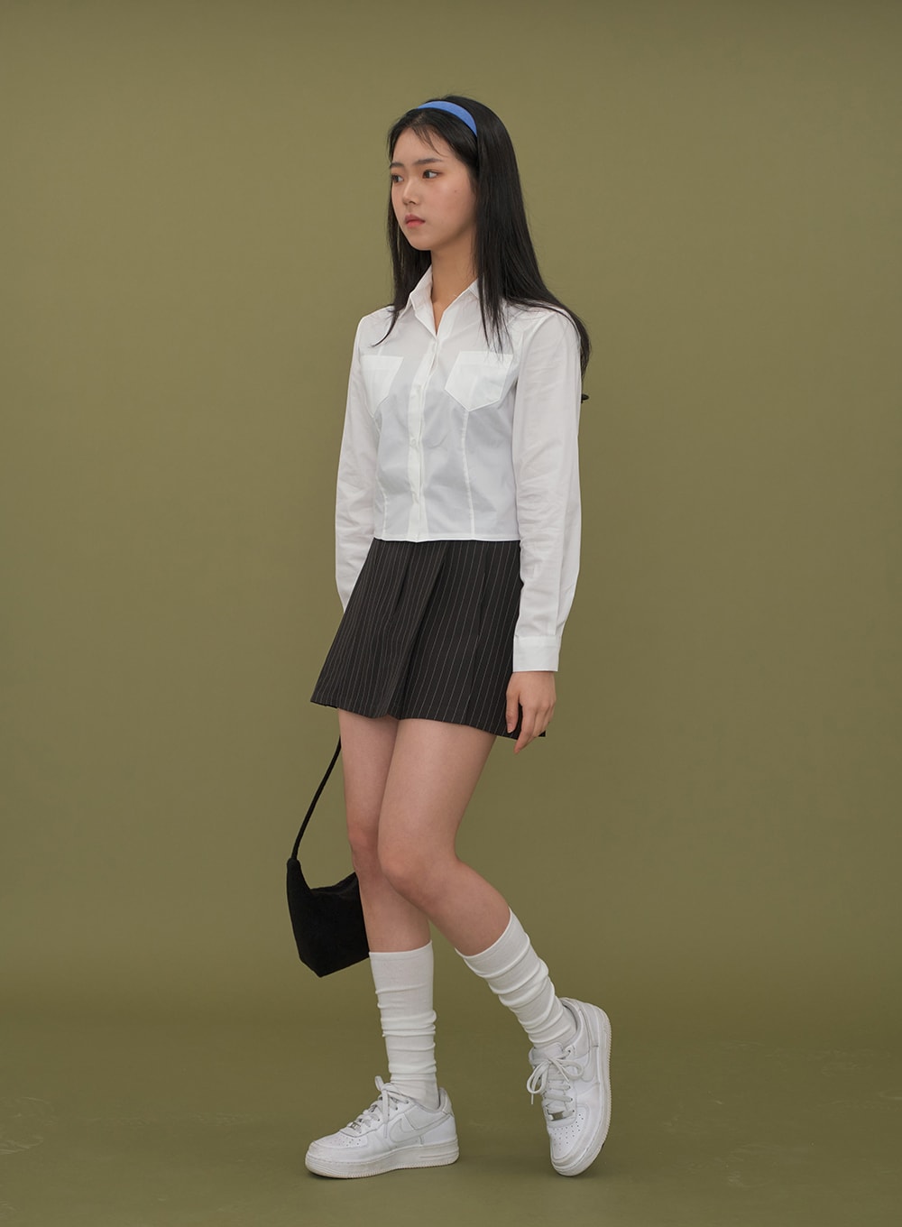 Cropped Shirt with Pockets C2601