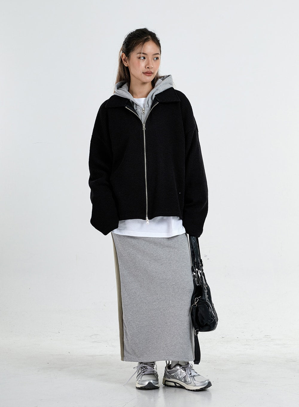 Oversize Zipper Knit Jacket Unisex CO06