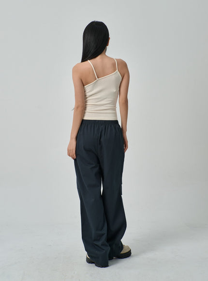 Drawstring Wide Track Pants IF314