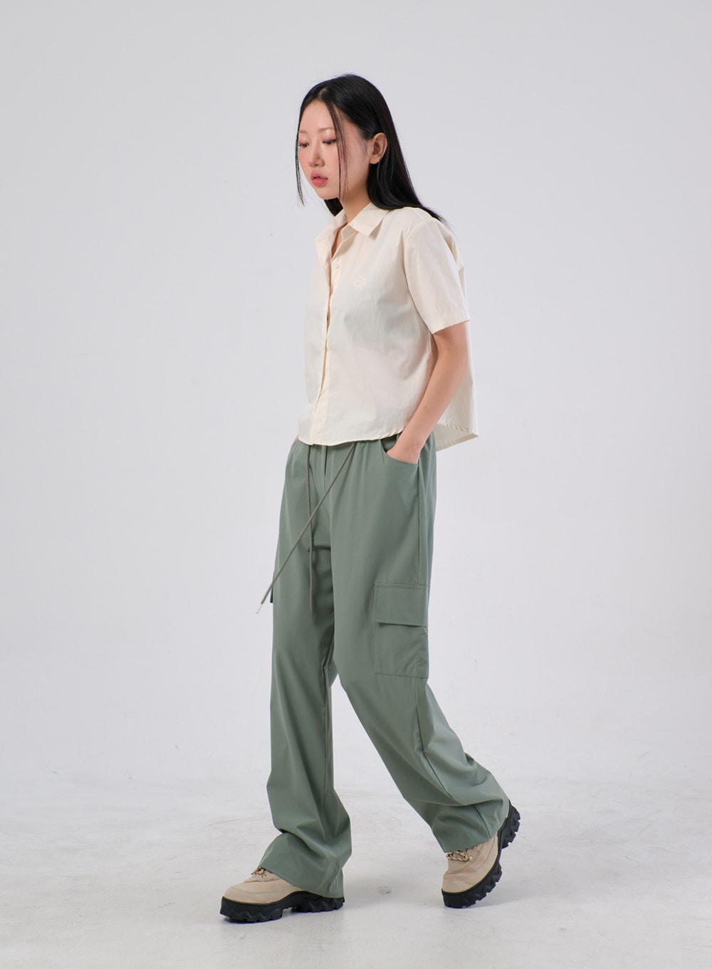 Cropped Oversized Shirt IA304