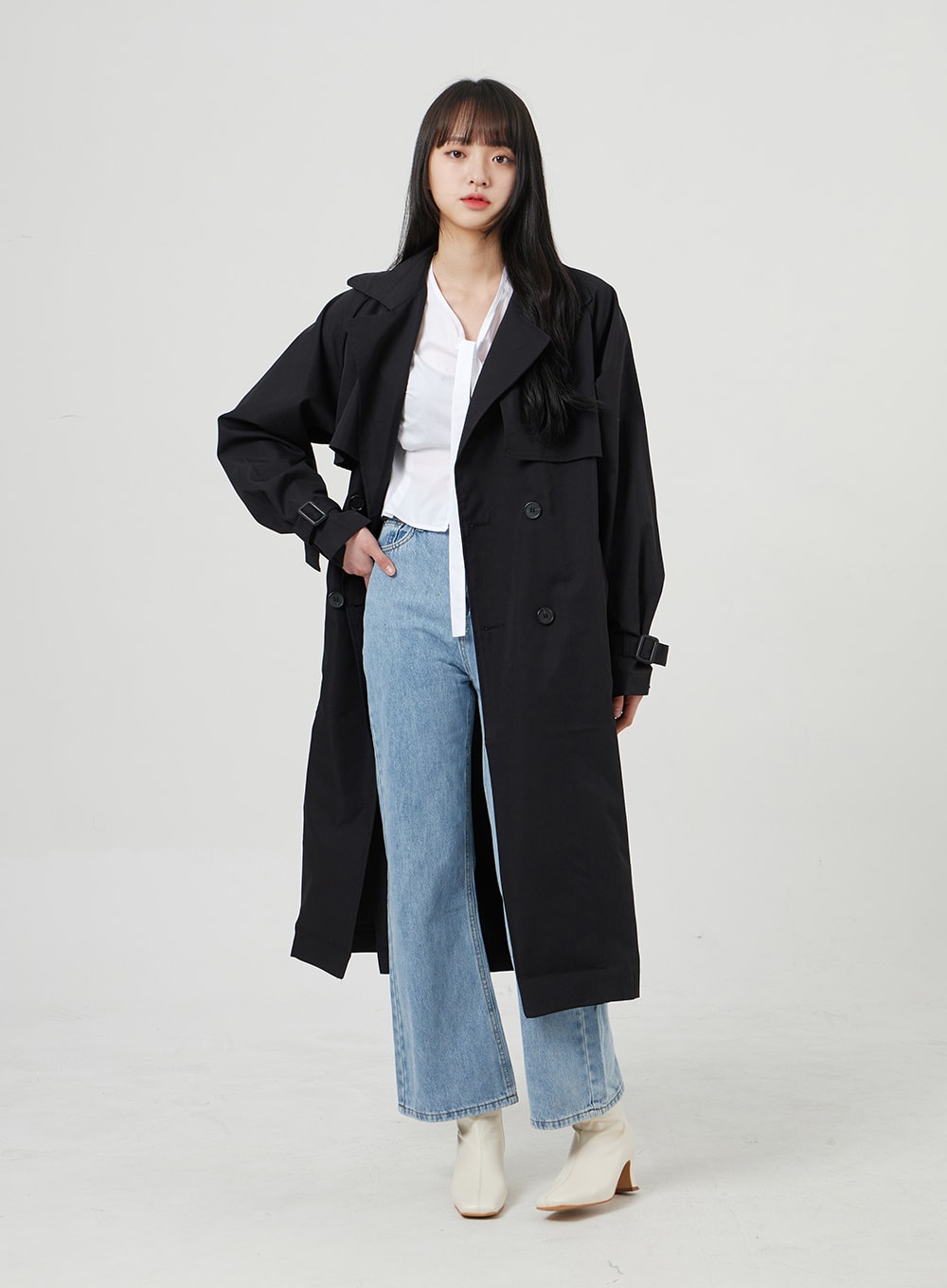 Button Trench Coat OF328