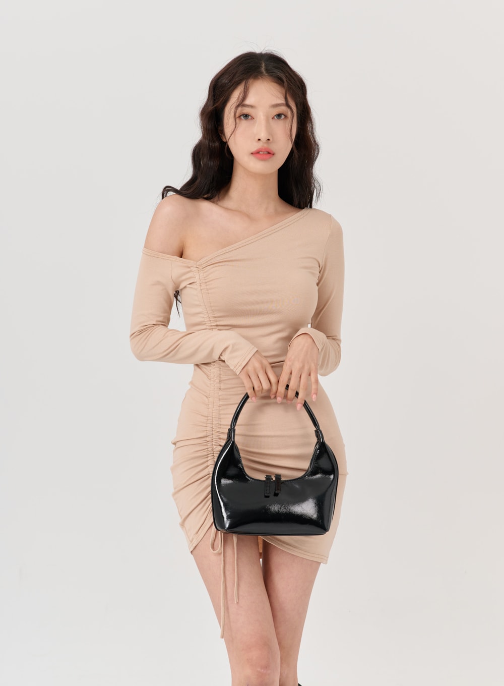 String Open Shoulder Slim Minidress IG18