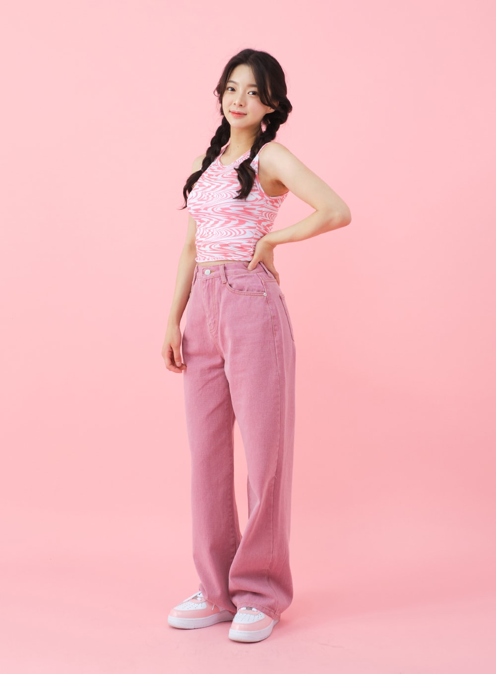 Deep Colored Wide Cotton Pants BJ28