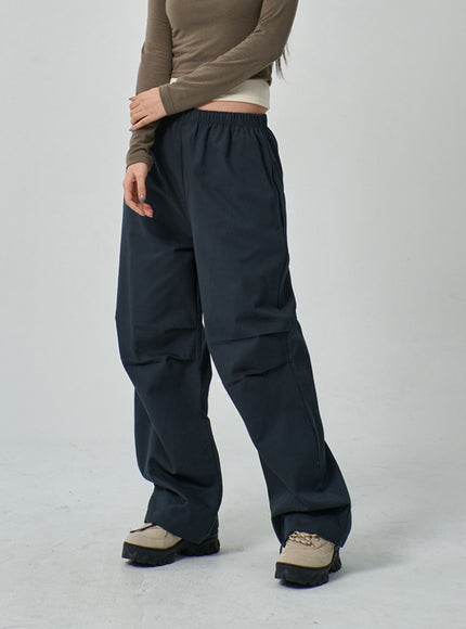 Drawstring Wide Track Pants IF314