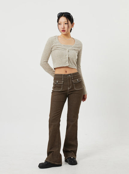 Twin Pocket Bootcut Pants CF328