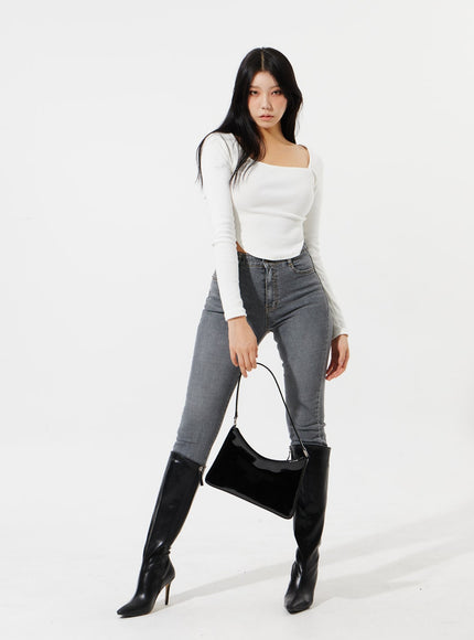 Square Neck Cropped Top IM307