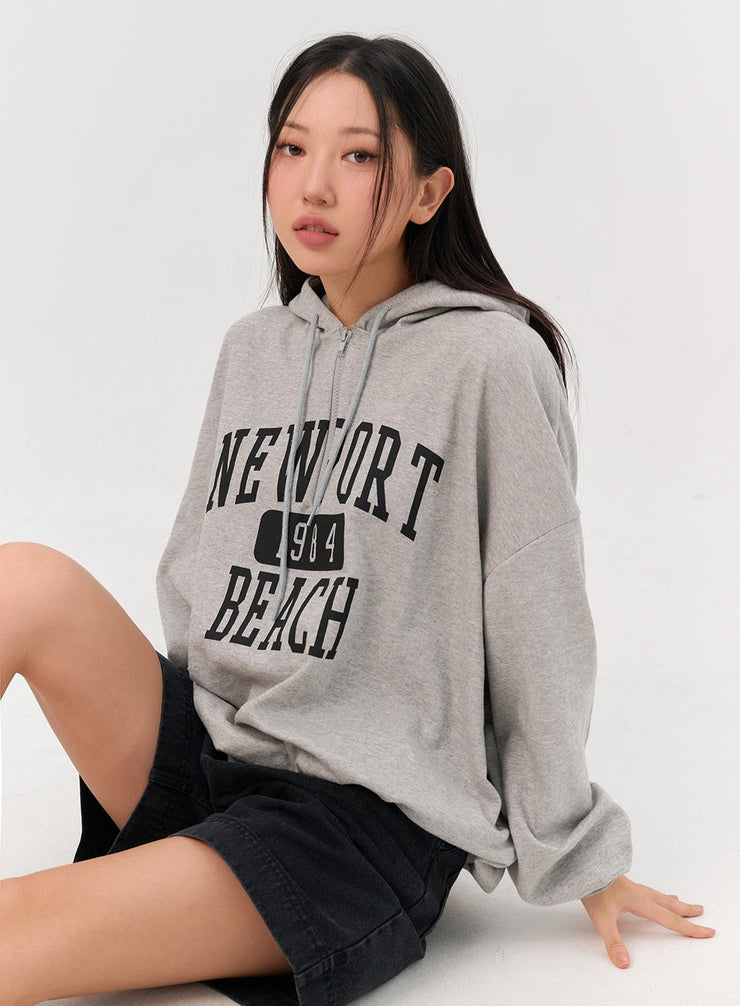 graphic-hoodie-sweatshirt-in301 / Gray