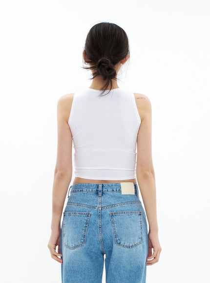 Round Neck Cropped Tank Top CA05