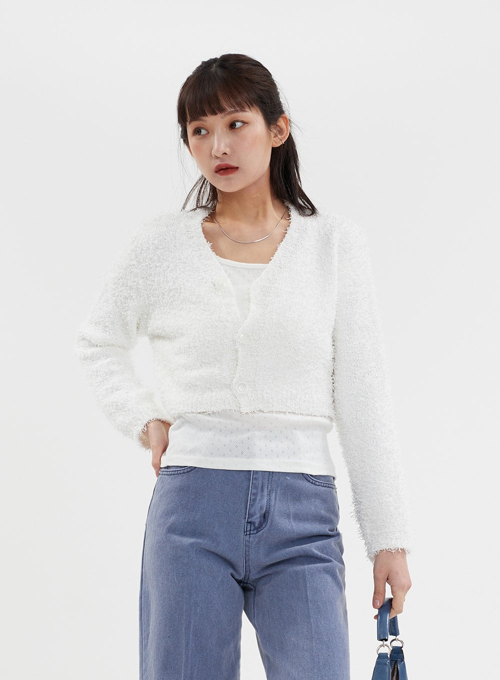 Boucle Cropped Cardigan CM8