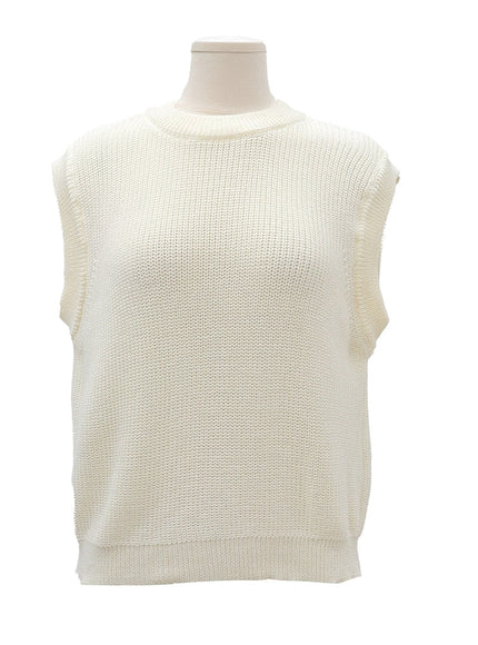 Daily Round Neck Knit Vest OA15