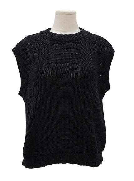 Daily Round Neck Knit Vest OA15