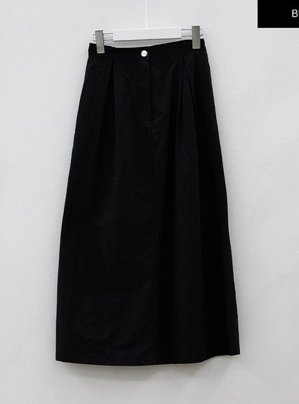 Nylon Maxi Skirt with Banded Back BJ03