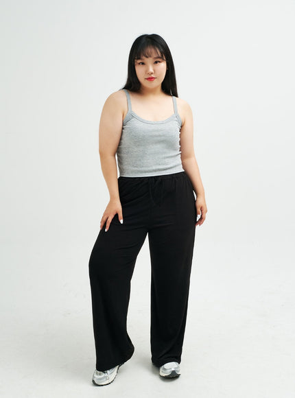 Plus Everyday Basic Ribbed Cropped Cami Top IY24