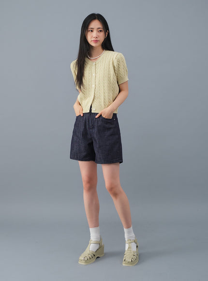 Basic Raw Denim Shorts OJ02