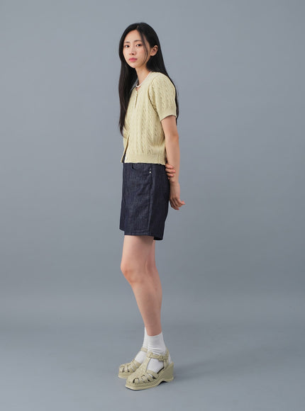 Basic Raw Denim Shorts OJ02