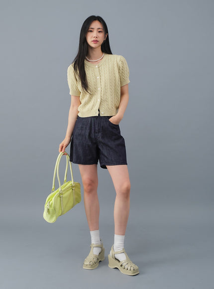 Basic Raw Denim Shorts OJ02