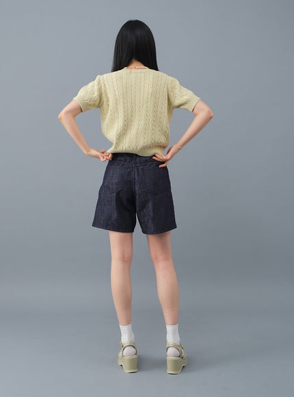 Basic Raw Denim Shorts OJ02