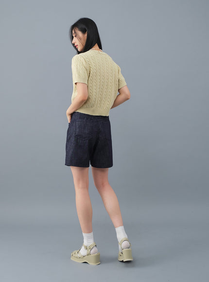 Basic Raw Denim Shorts OJ02