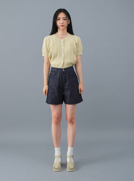 Basic Raw Denim Shorts OJ02