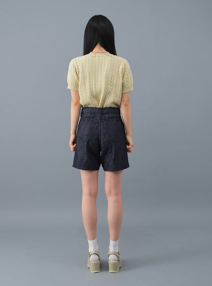 Basic Raw Denim Shorts OJ02