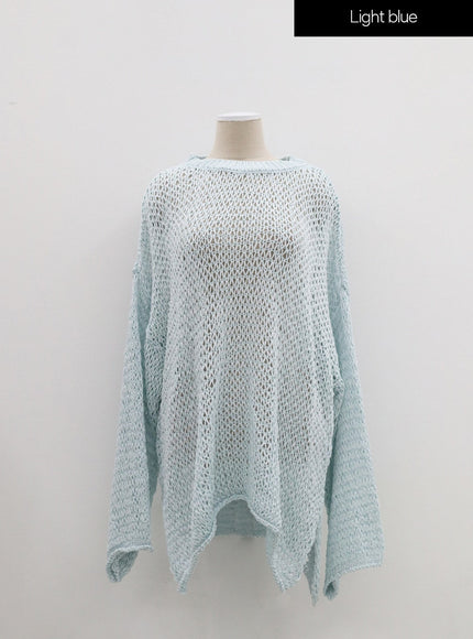 Mesh Cover-Up Sweater IM302