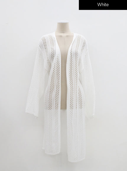 Stripe Crochet Robe IF324