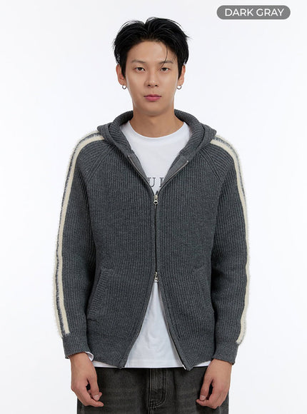 mens-striped-double-zipper-knit-hoodie-io428