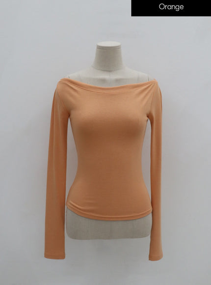 Open Shoulder Long Sleeve T-Shirt IG11