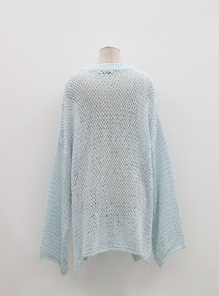 Mesh Cover-Up Sweater IM302