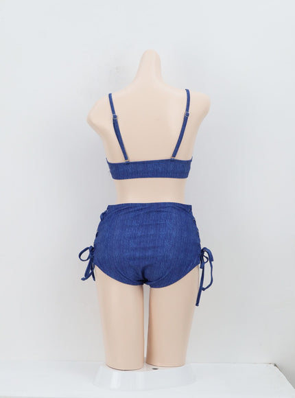 Simple Lace-Up Bikini Set IA313