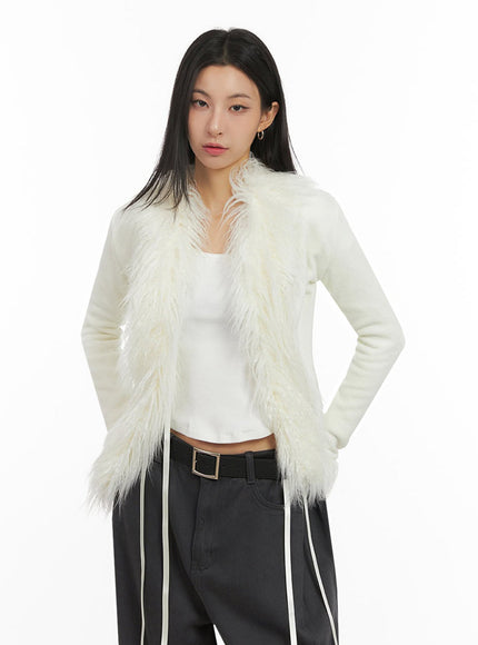 Chic Fur-Trim Cardigan ID431