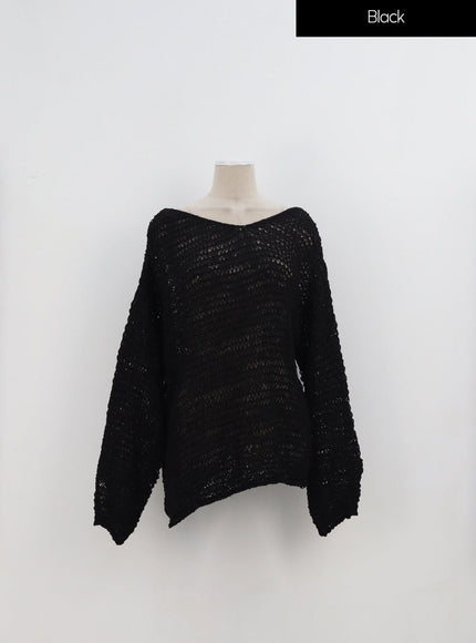 Cover-Up Mesh Sweater