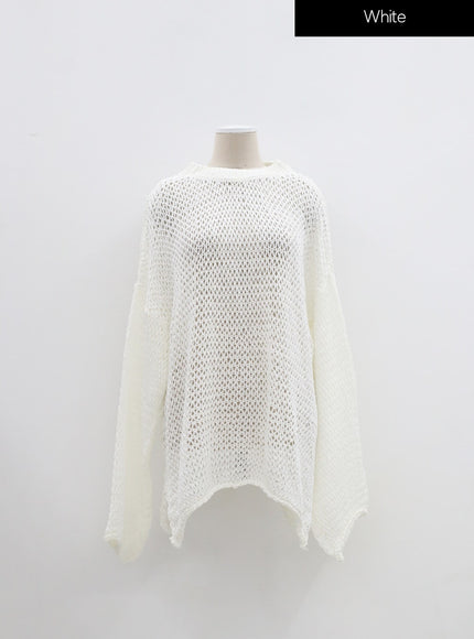 Mesh Cover-Up Sweater IM302