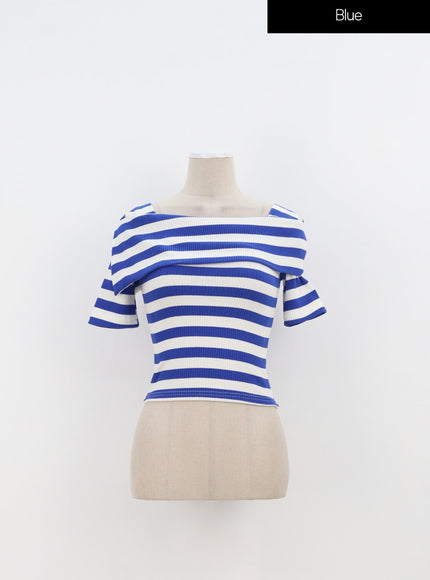 Half Sleeve Stripe Top IA324