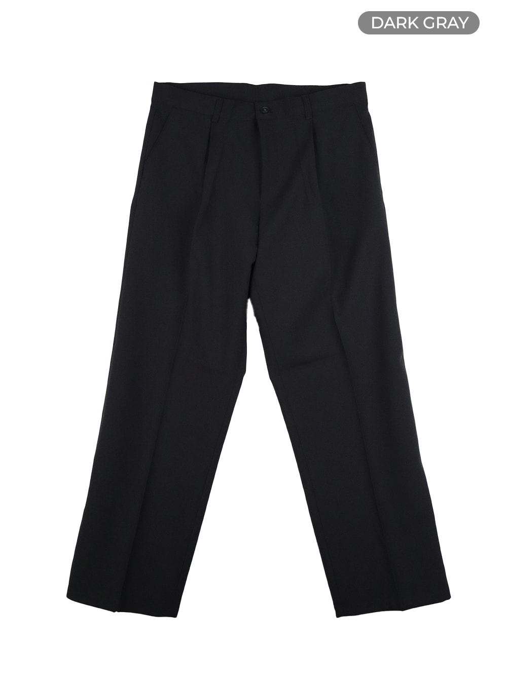 mens-pintuck-wide-fit-trousers-ia402 / Dark gray