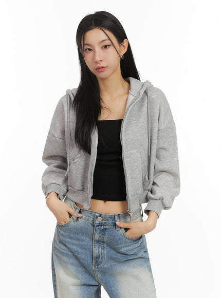 Oversized Zip-Up Hoodie IJ503