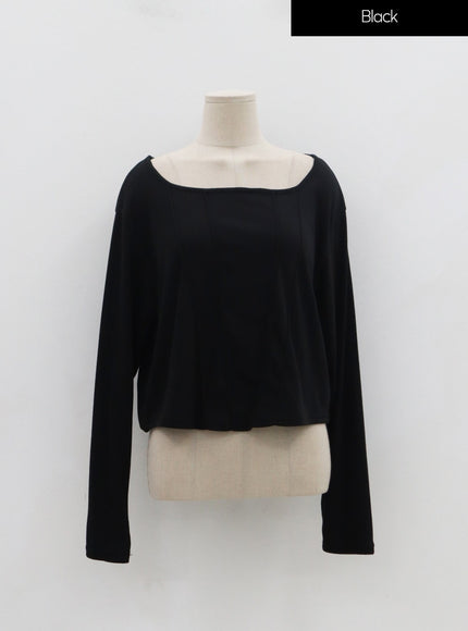 Plus Round Neck Crop Top IN16