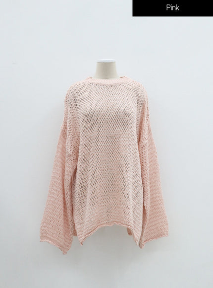 Mesh Cover-Up Sweater IM302