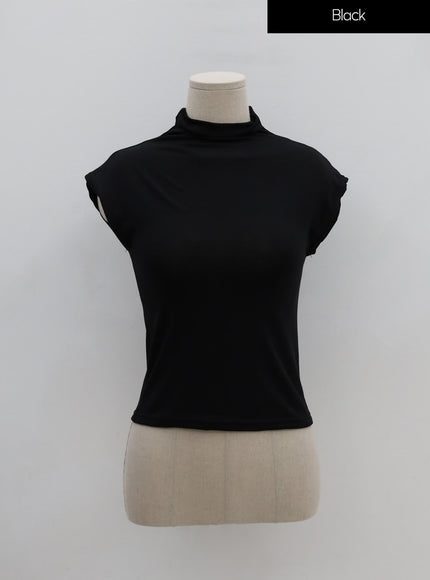 Half Neck Sleeveless T-Shirt IU26