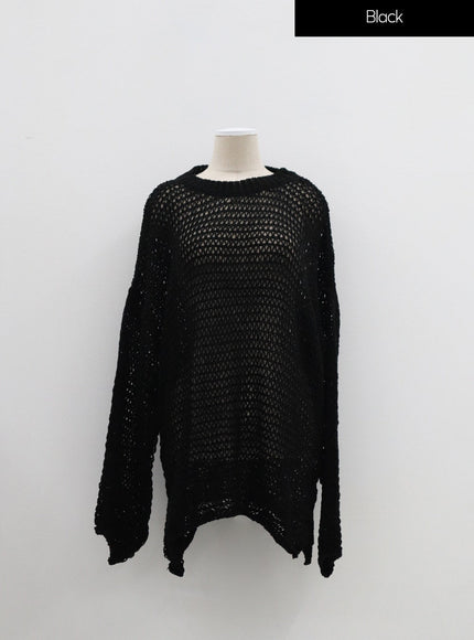 Mesh Cover-Up Sweater IM302