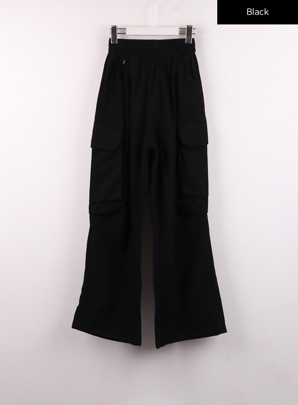 cargo-wide-leg-pants-ij430 / Black