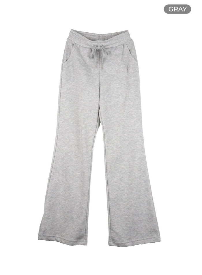 slim-bootcut-sweatpants-iy422 / Gray