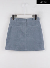 corduroy-mid-waist-mini-skirt-id315 / Light blue