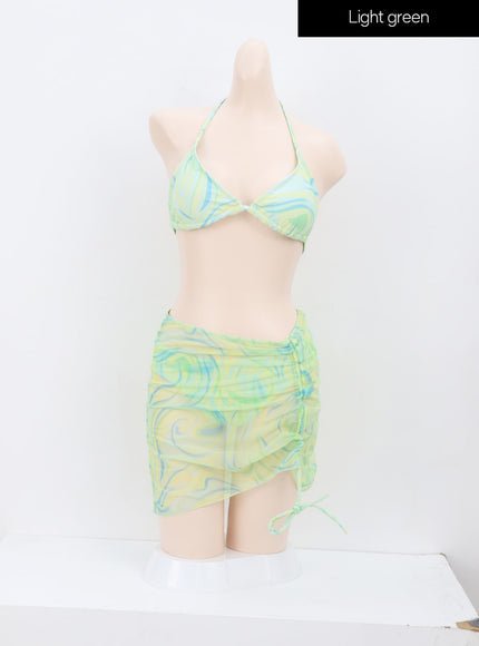 Tie Dye Bikini And Sarong Set IA313