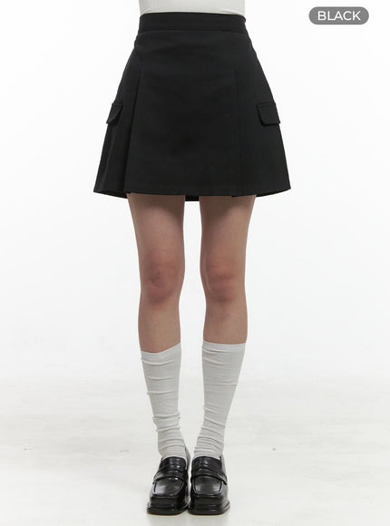 elegant-solid-mini-skirt-with-pockets-os416