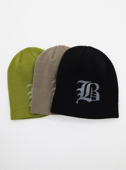 Lettering Detail Beanie Hat CD01