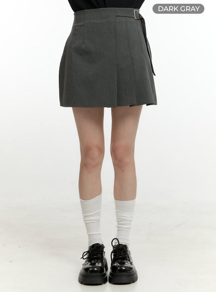 half-pleated-belted-mini-skirt-ol423