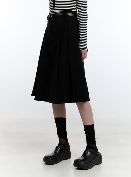 Elegant Pleated Midi Skirt CJ520