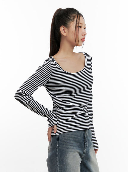 striped-cotton-u-neck-long-sleeve-tee-cn412