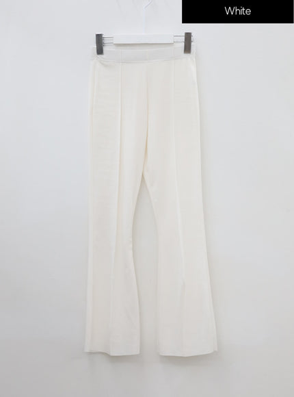 Boot-Cut Slit Banded Pants IU5